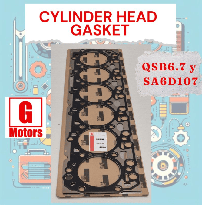 CYLINDER HEAD GASKET QSB67 S6D107- JUNTA CULATA