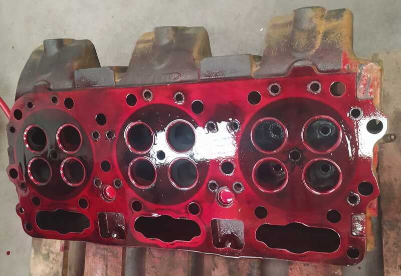 CYLINDER HEAD VTA28 BARE ORIGINAL USED - CULATA ORIGINAL USADA CON ASIENTOS Y GUIAS